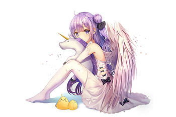Azur lane, unicorn with wings, anime girl HD wallpaper