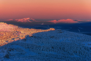 Morning, horizon, winter, aerial view HD wallpaper