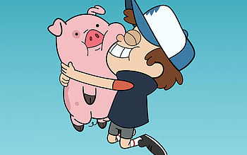 Dipper and Waddles, Gravity Falls HD wallpaper