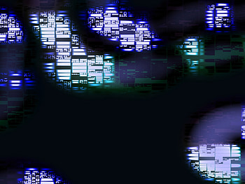 Spotlight City, 3d and cg, blue, abstract HD wallpaper