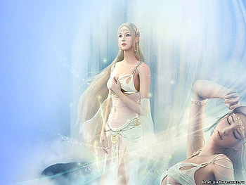 Two Lovely Girls, abstrakt, blonde, 3d, fantasy, girls, girl, woman HD wallpaper