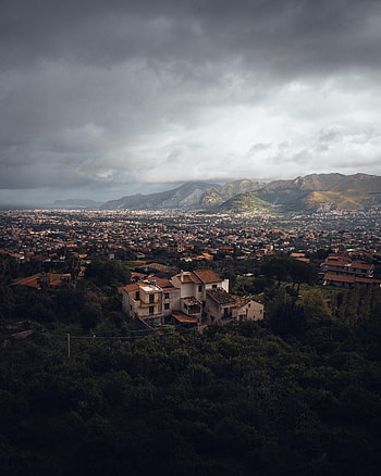 Cities, Trees, Mountains, City, Building, Dahl, Distance HD phone wallpaper