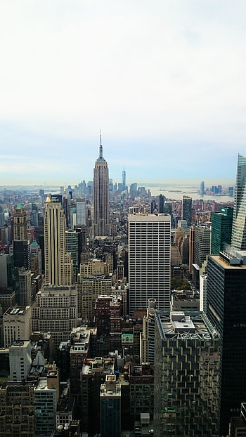 Manhattan skyline, New York sunrise , Travels HD phone wallpaper