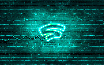 Stadia turquoise logo, , turquoise brickwall, Stadia logo, brands, Stadia neon logo, Stadia HD wallpaper