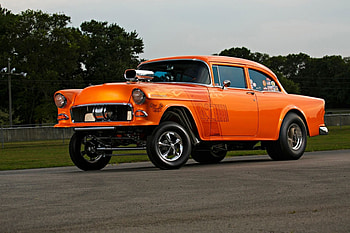 1955-Chevy-Gasser, Bowtie, Orange, Classic, GM HD wallpaper