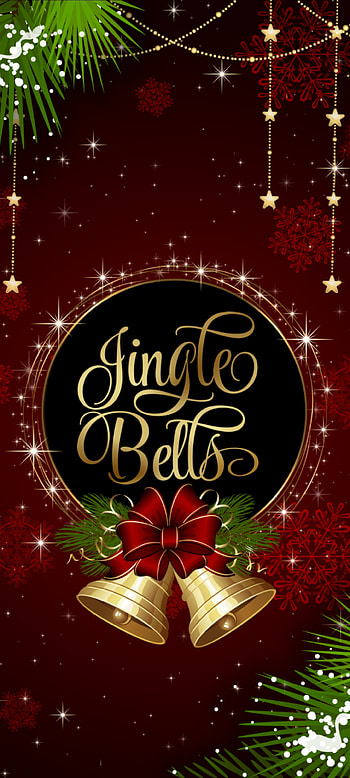 Jingle Bells, greeting card, holiday ornament, Christmas, premium, festival, luxury HD phone wallpaper