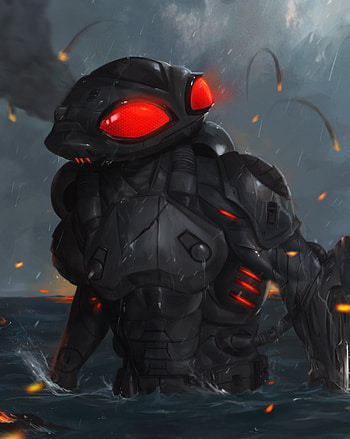 Black Manta art, Detailed artwork HD phone wallpaper