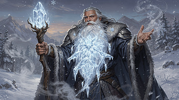 — Frostbeard Archwizard of the Winter Wastes, Fantasy, Wizard, Beard, Fantasy Winter HD wallpaper