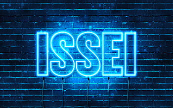 Happy Birtay Issei, , blue neon lights, Issei name, creative, Issei Happy Birtay, Issei Birtay, popular japanese male names, with Issei name, Issei HD wallpaper