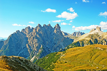 Nature, Grass, Mountains, Italy, Alps, Meadow HD wallpaper