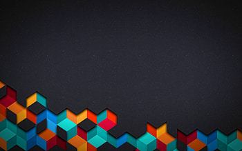 abstract cubes, , gray backgrounds, artwork, creative, abstract frames, 3D cubes HD wallpaper