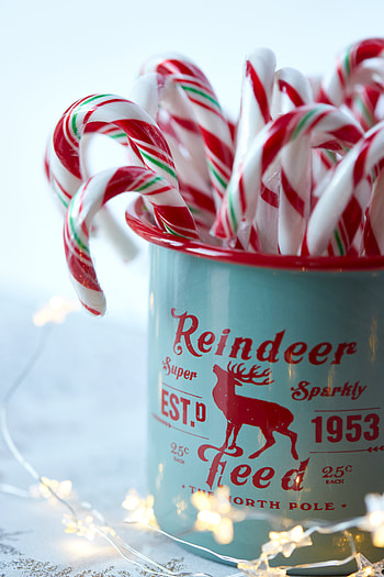 Holidays, New Year, Candies, Cup, Christmas, Mug, Lollipops HD phone wallpaper