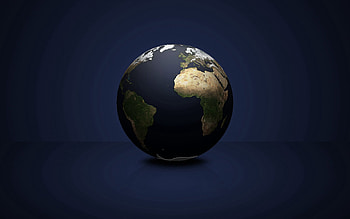 3D, Dark Background, Ball, Planet, Continents HD wallpaper