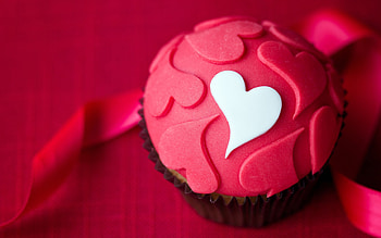 Hearts, Cupcakes HD wallpaper