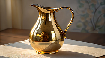 Elegant Gold Jug – Ultra, jug, home decor, metal HD wallpaper