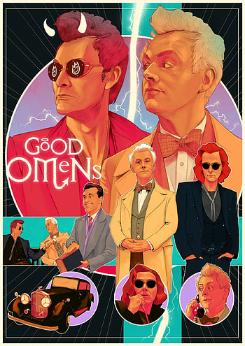 Through the years, Crowley, Aziraphale, Good Omens HD phone wallpaper