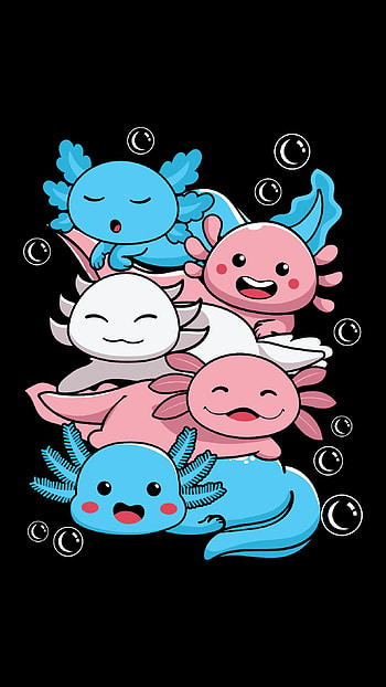 AXOLOTL, blue HD phone wallpaper