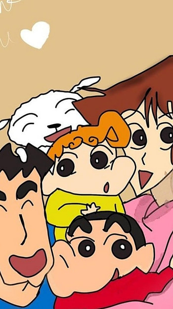 Shinchan Family, Family, Love HD phone wallpaper