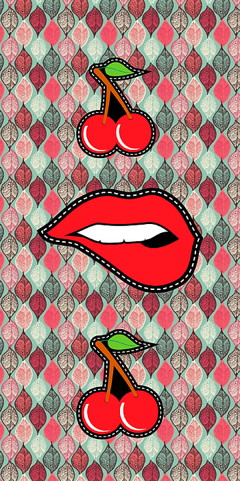 Cherry pie, _cherry, red, art, mouth HD phone wallpaper