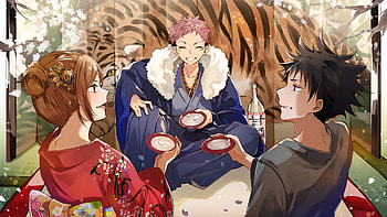 Megumi Fushiguro Nobara Kugisaki Yuji Itadori Jujutsu Kaisen HD wallpaper