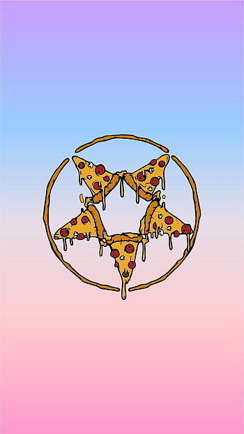 Pizza pentagram HD phone wallpaper