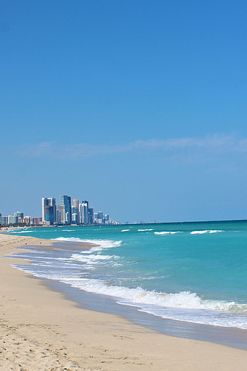 Miami Beach Skyline, Travels, North Shore historic district, Beach destination HD phone wallpaper