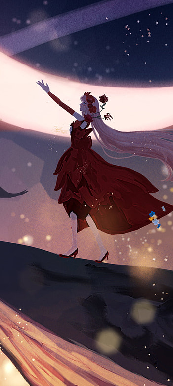 Belle — Ryuu to Sobakasu no Hime: Starlit Red Gown , Anime HD phone wallpaper