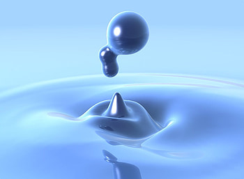 3D Drip, 3d and cg, blue, abstract HD wallpaper