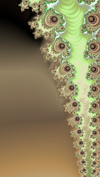 Vertical Fractal Background for Smart - Caterpillar Green, brown, green, pattern, psychedelic, trippy, Abstract, fractal, abstract green HD phone wallpaper