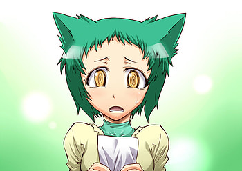 Persona 3 Fuuka, shin megami tensei, persona, fuuka yamagishi, persona 3, green hair, cat girl, catgirl HD wallpaper