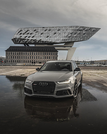 Audi, Cars, Car, Front View, Grey, Audi Rs6 HD phone wallpaper