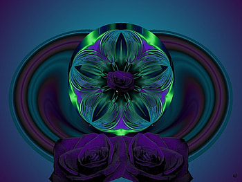 Purple Beauty, eye candy, abstract, 3d, fractal, collage HD wallpaper