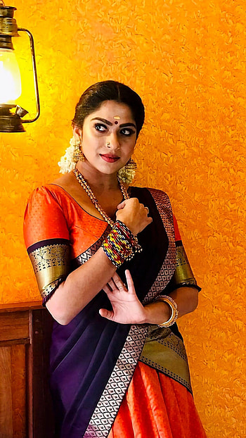 Swasika, saree beauty HD phone wallpaper
