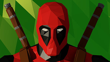 Deadpool Low Poly Artwork, deadpool, superheroes, artwork, digital-art HD wallpaper