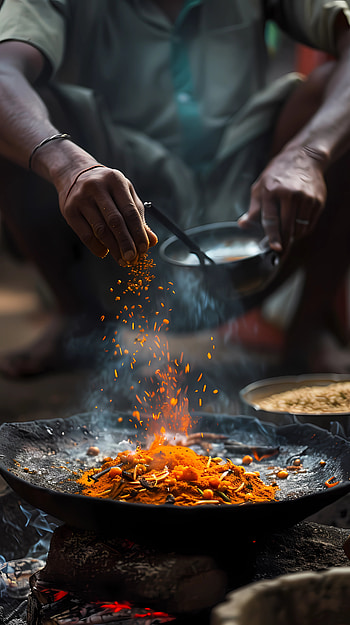 Curry start, cooking, man HD phone wallpaper