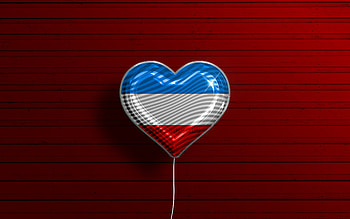 I Love Mannheim, , realistic balloons, red wooden background, german cities, flag of Mannheim, Germany, balloon with flag, Mannheim flag, Mannheim, Day of Mannheim HD wallpaper