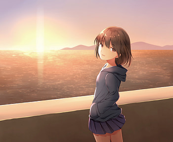 Anime Girl Looking Back At Viewer, anime-girl, anime, artist, artwork, digital-art HD wallpaper