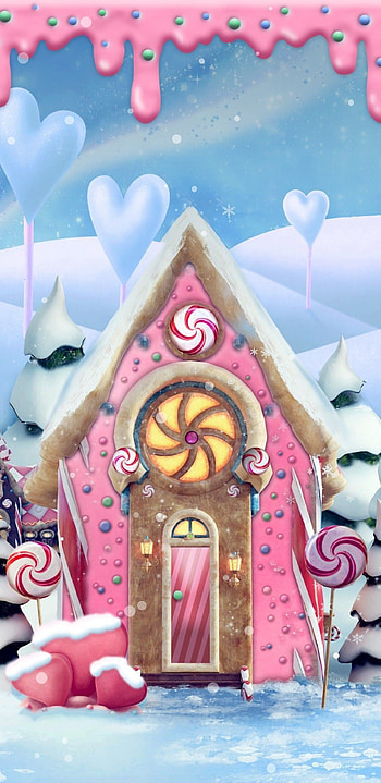 Gingerbread House, Holiday delight, Festive treat, Sweet decorations HD phone wallpaper