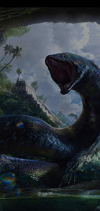 Titanoboa, dinosaurs, boa, snake HD phone wallpaper