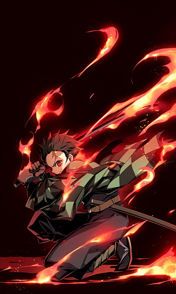 Hinokami Tanjiro | Tanjiro Flame | Demon Slayer: Tanjiro Blaze, Tanjiro Kamado, Anime, Demon Slayer: Kimetsu no Yaiba HD phone wallpaper