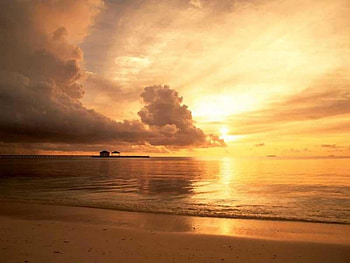 Landscape, Nature, Sky, Sea, Clouds, Dawn HD wallpaper