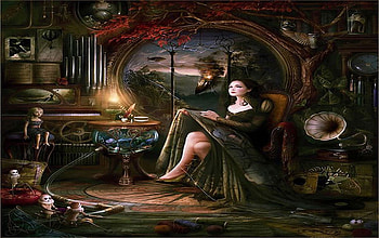 blimp crashing outside, babe, steampunk, fantasy, blimp HD wallpaper