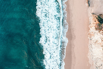 Nature, Sea, Sand, View From Above, Coast HD wallpaper
