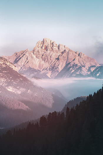 Mist, valley, mountains, beautiful HD phone wallpaper