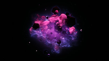purple polygon in smoke 3d - Background HD wallpaper