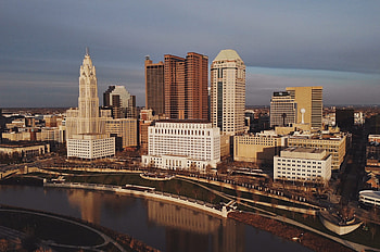 Columbus Skyline, Ohio home insurance, Affordable rates, Secure living HD wallpaper