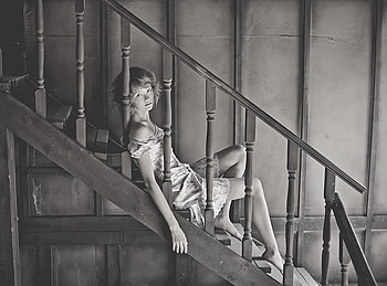 NATURALNESS, natural, stairs, model, graphy, bw, beauty HD wallpaper