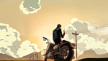 Harley Rider, artist, artwork, biker, digital-art HD wallpaper
