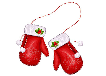 Merry Christmas!, white, craciun, christmas, red, card, gloves HD wallpaper