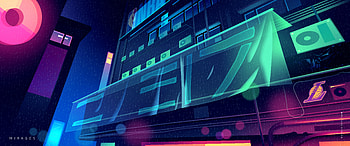 Buildings Glowing Digital Art , buildings, digital-art, artist, artwork HD wallpaper